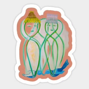 quirky flower friends Sticker